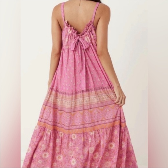 Spell Utopia Pink and Orange Maxi Dress - Picture 2 of 10